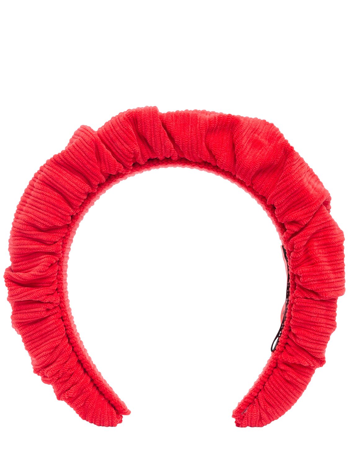 Shop Max & Co Ruffled Poly Headband In Red