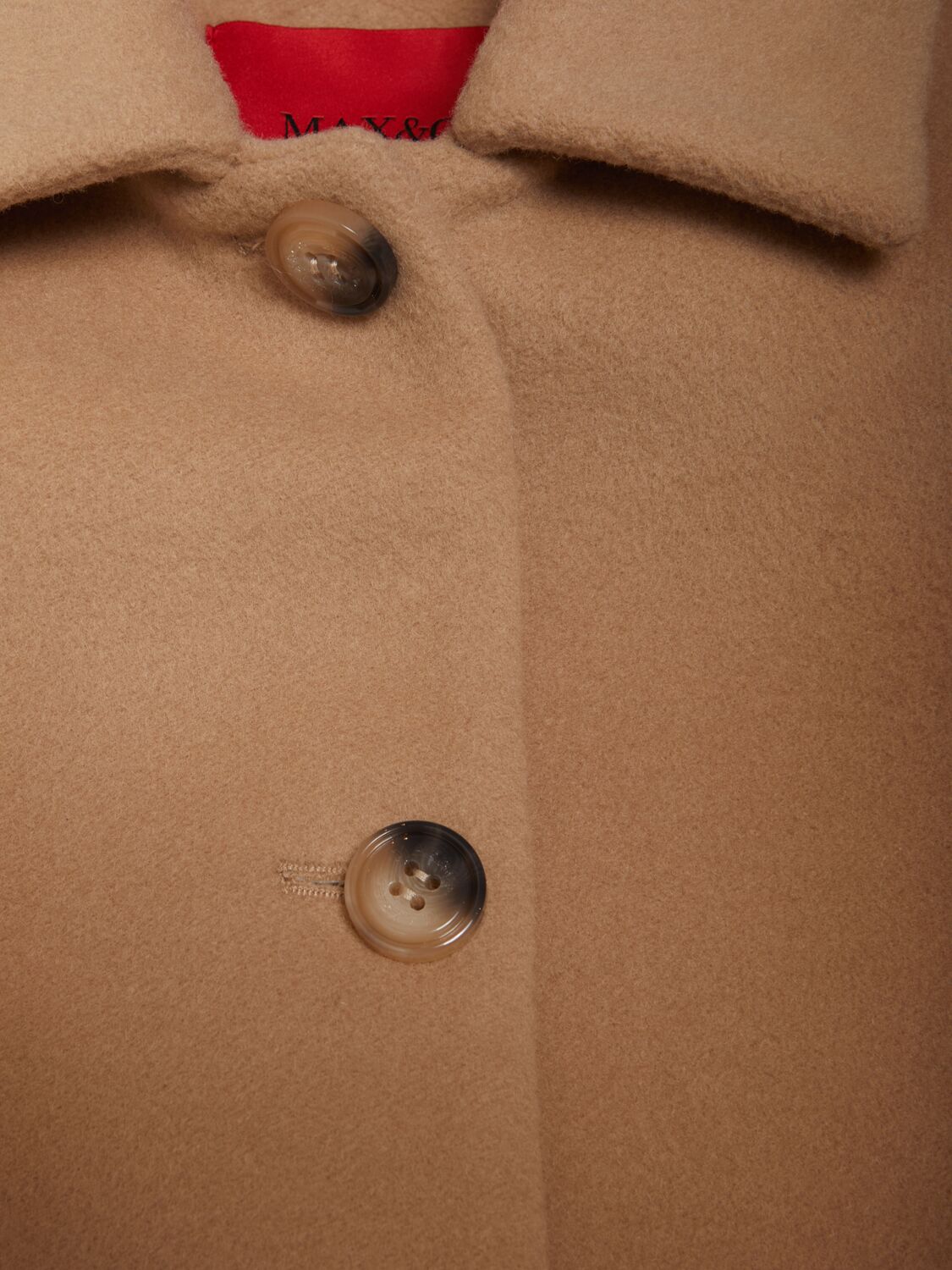 Max & Co Wool Cloth Coat In Beige