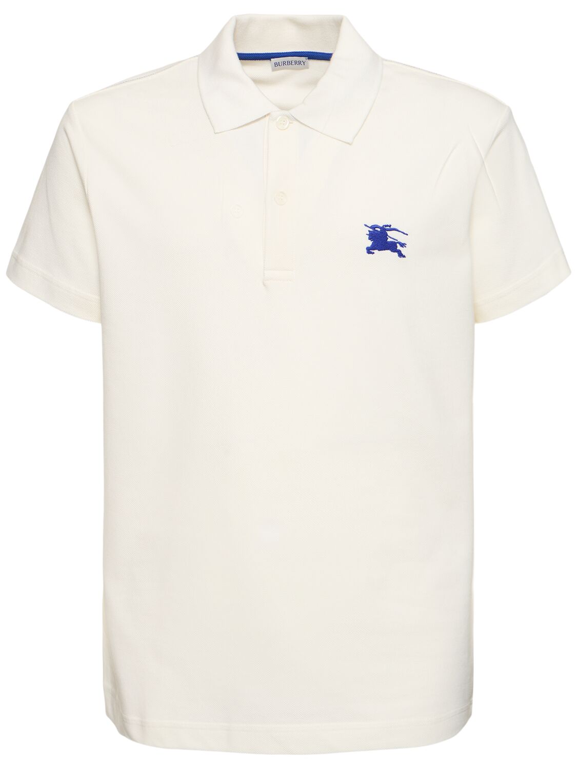 Shop Burberry Cotton Essential Polo In White