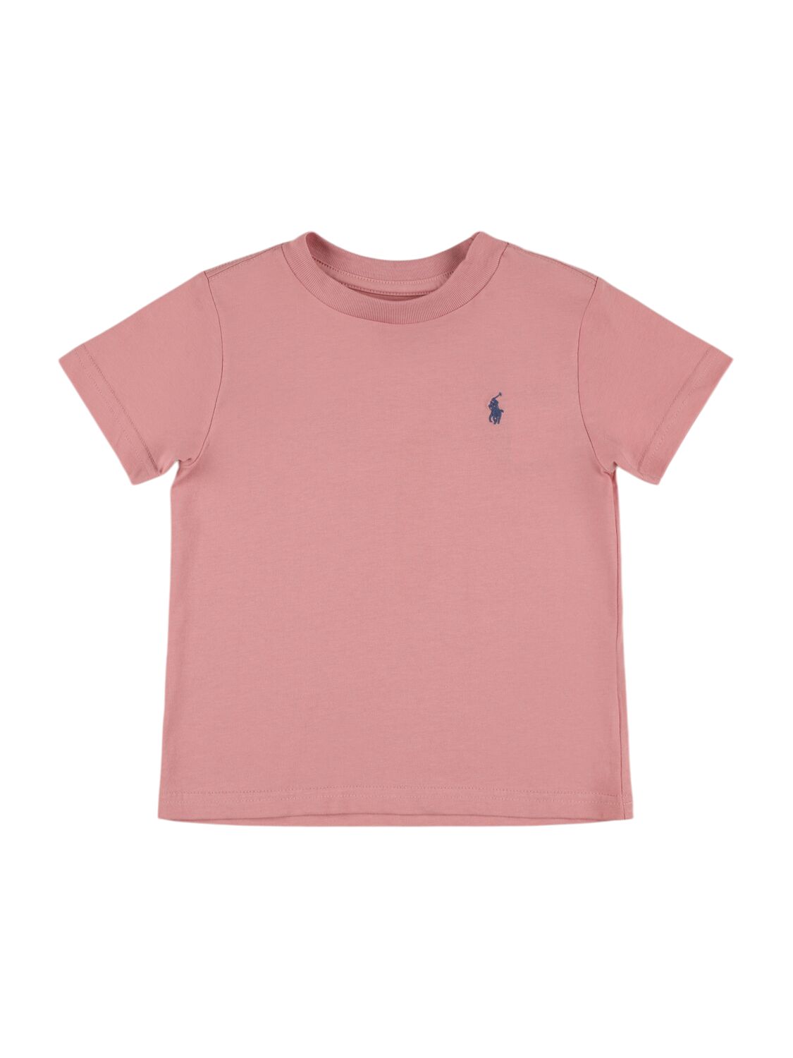 Polo Ralph Lauren Kids' T-shirt Aus Baumwolljersey Mit Gesticktem Logo In Pink