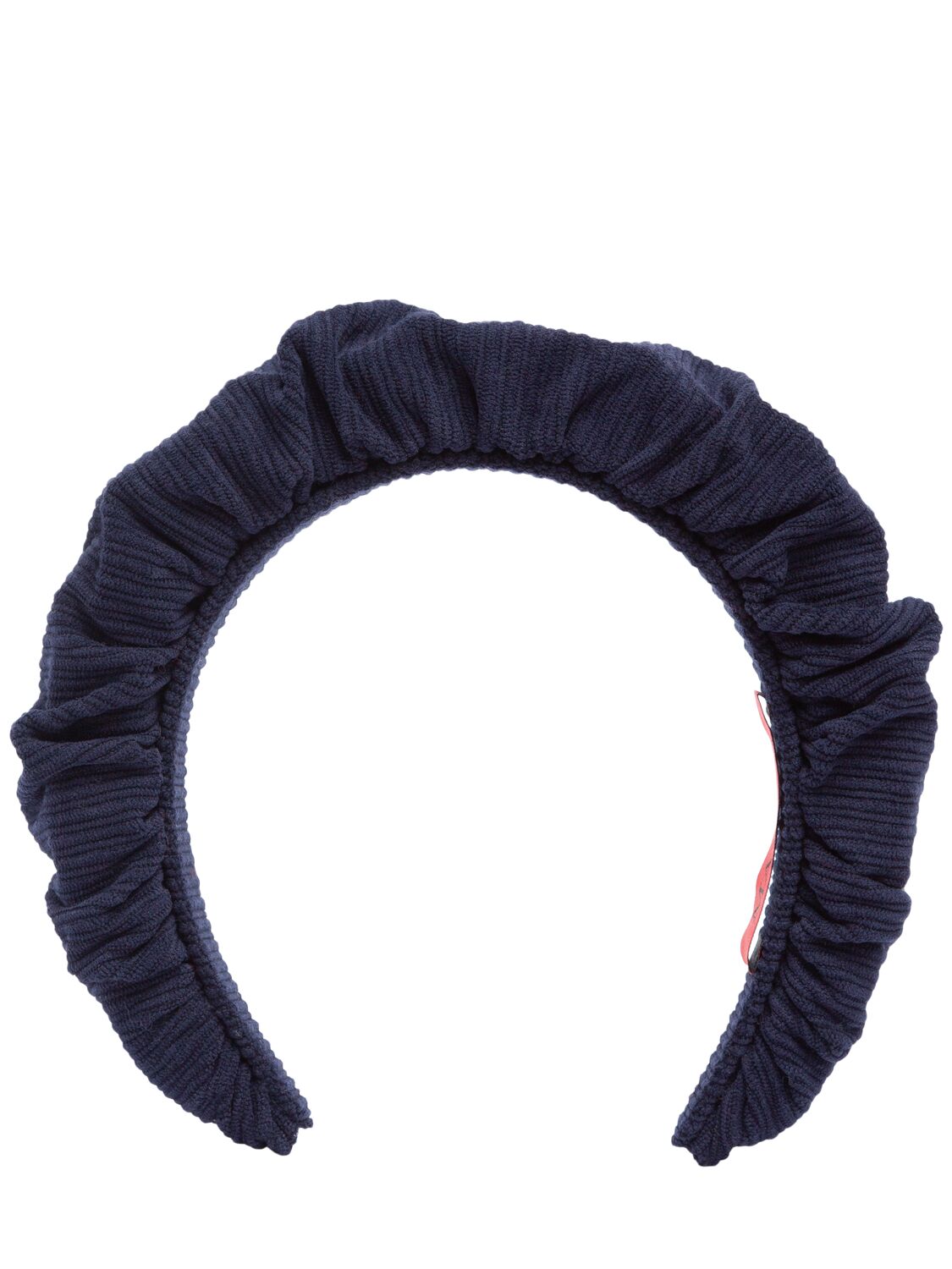 Shop Max & Co Ruffled Poly Headband In Dark Blue