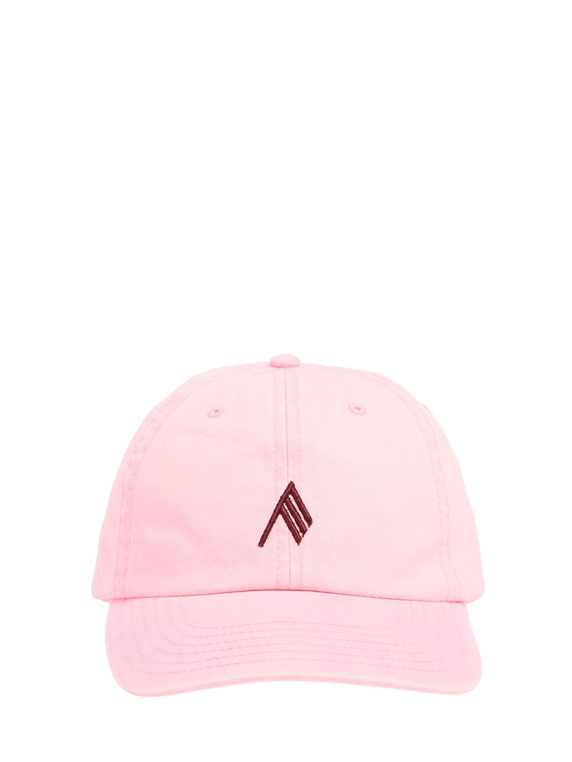 Attico Logo Cotton Baseball Cap In Fade Pink