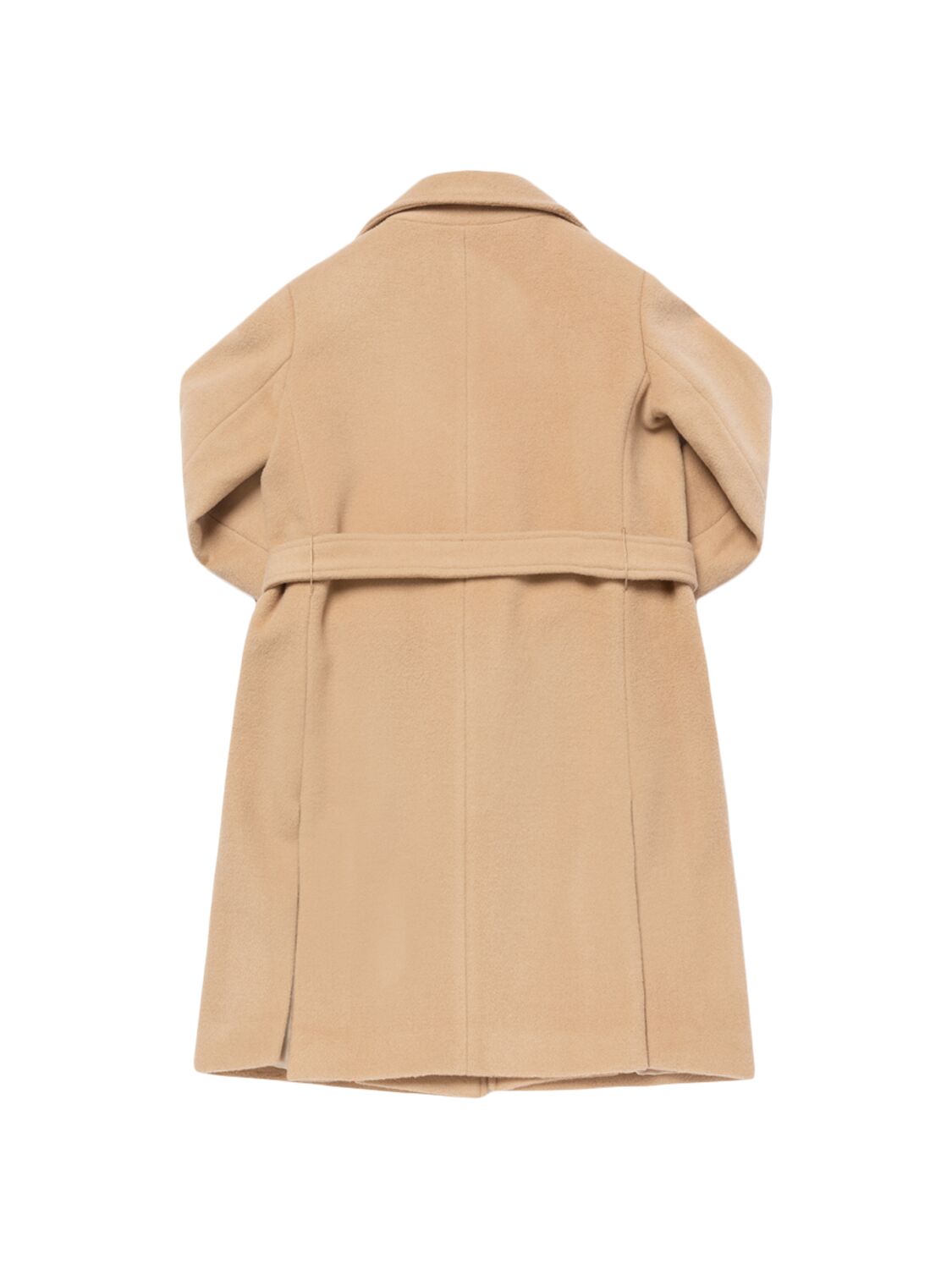 Shop Max & Co Belted Wool Coat In Beige