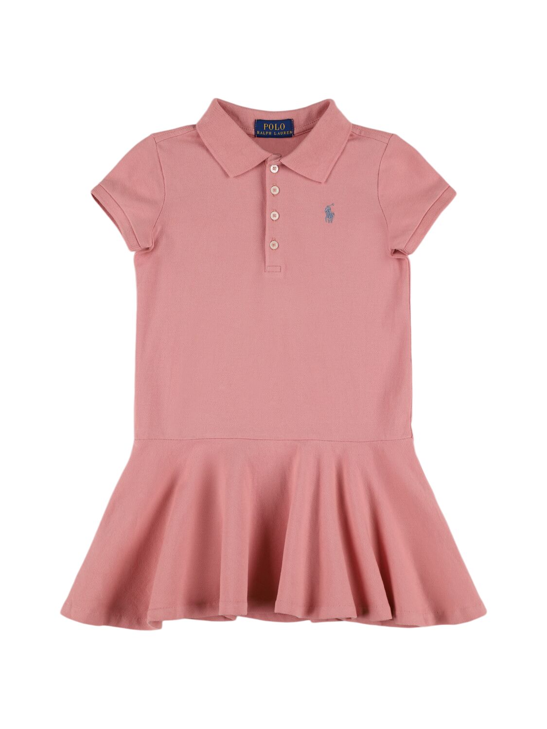 Polo Ralph Lauren Babies' Stretch Cotton Piquet Polo Dress In Pink