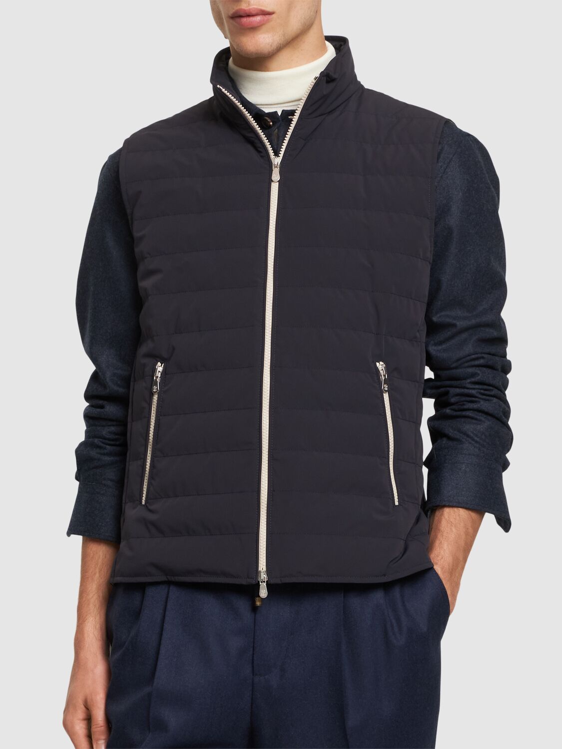 Shop Brunello Cucinelli Wr Padded Vest In Navy