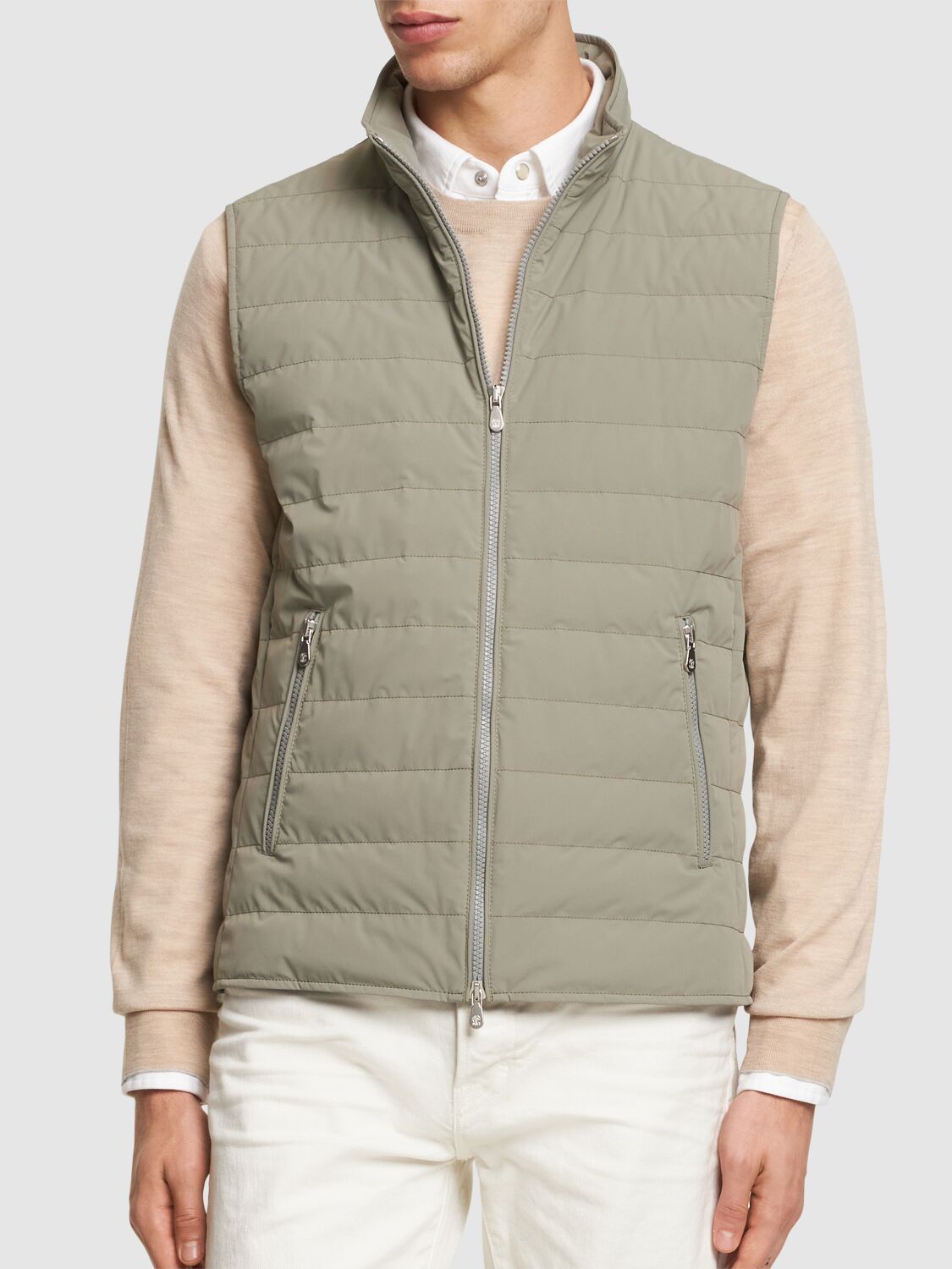 Shop Brunello Cucinelli Wr Padded Vest In Grey