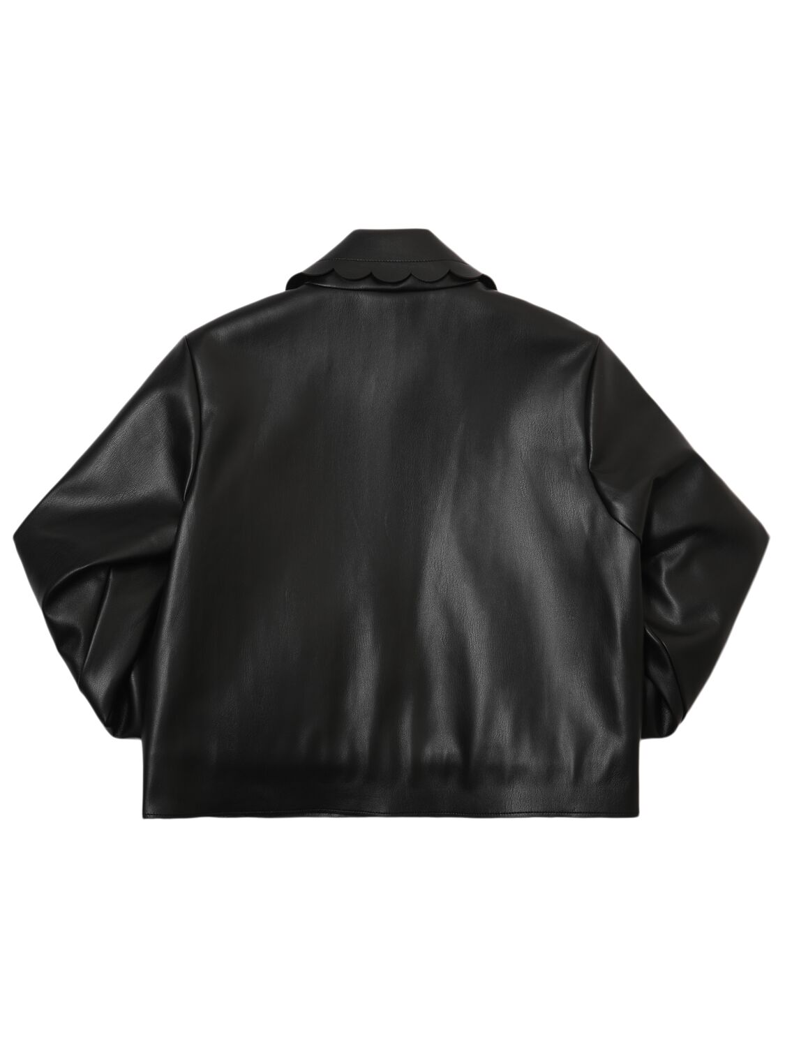 Shop Marni Junior Poly Faux Leather Jacket In Black