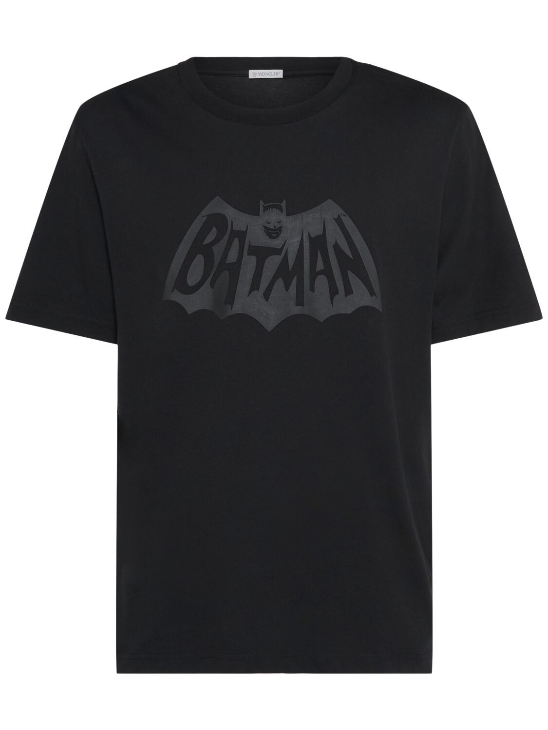 Moncler Batman Cotton Jersey T-shirt In Black