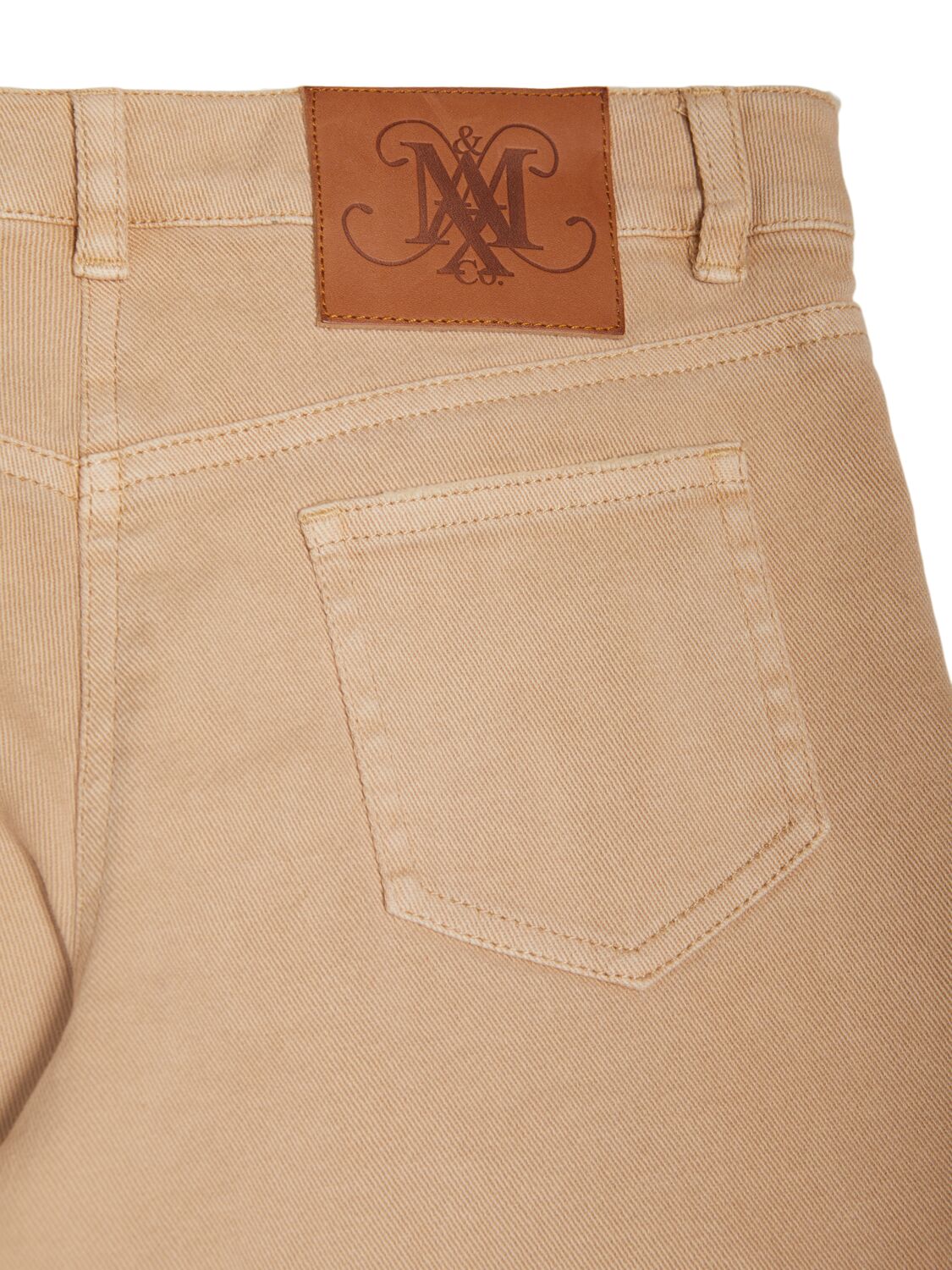 Shop Max & Co Stretch Cotton Pants In Beige