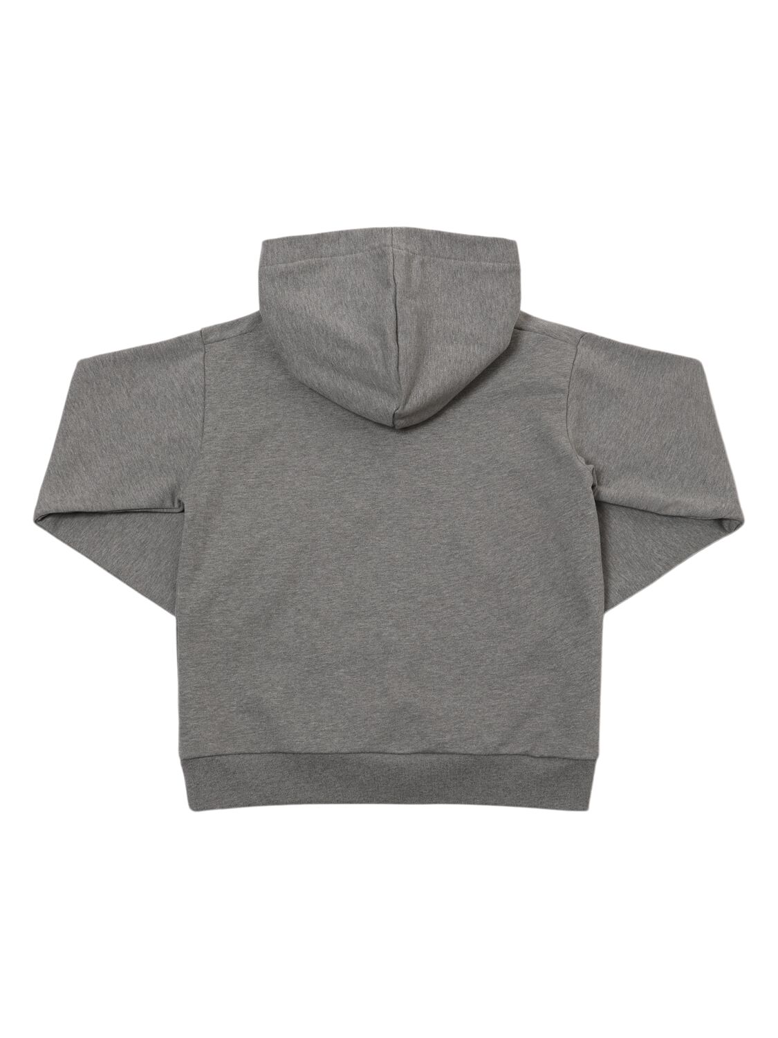 Shop Marni Junior Logo Embroidery Cotton Hoodie In Grey