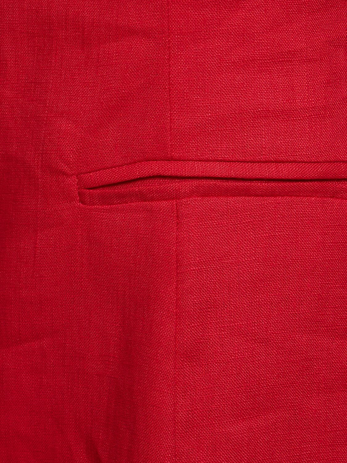 Shop Reformation Citron Linen Mini Dress In Red