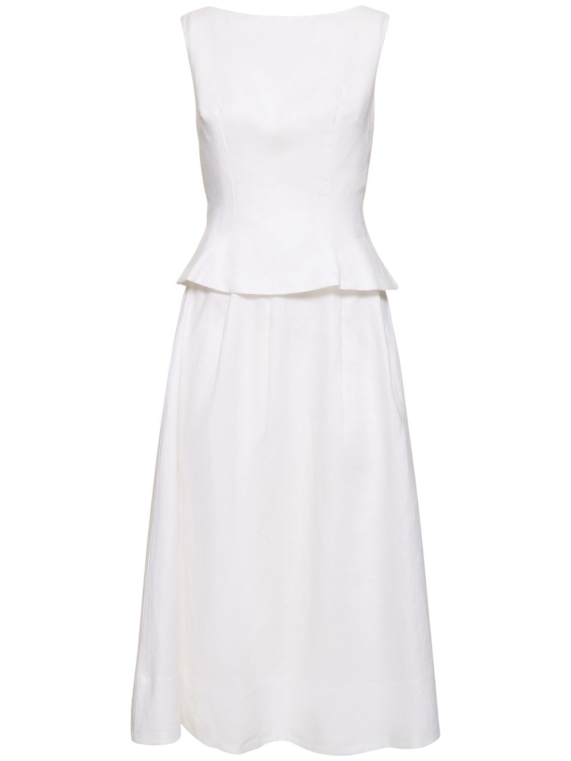 Shop Reformation Moya Linen Top & Skirt In White