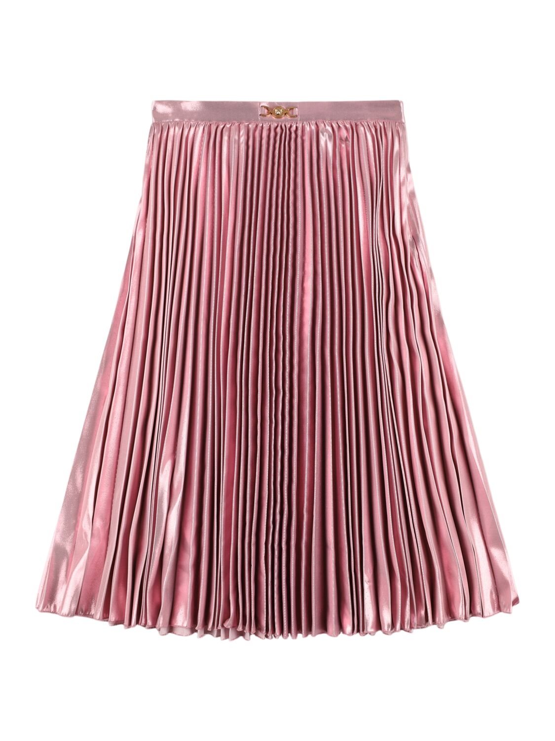 Versace Poly Blend Twill Maxi Skirt In Pink