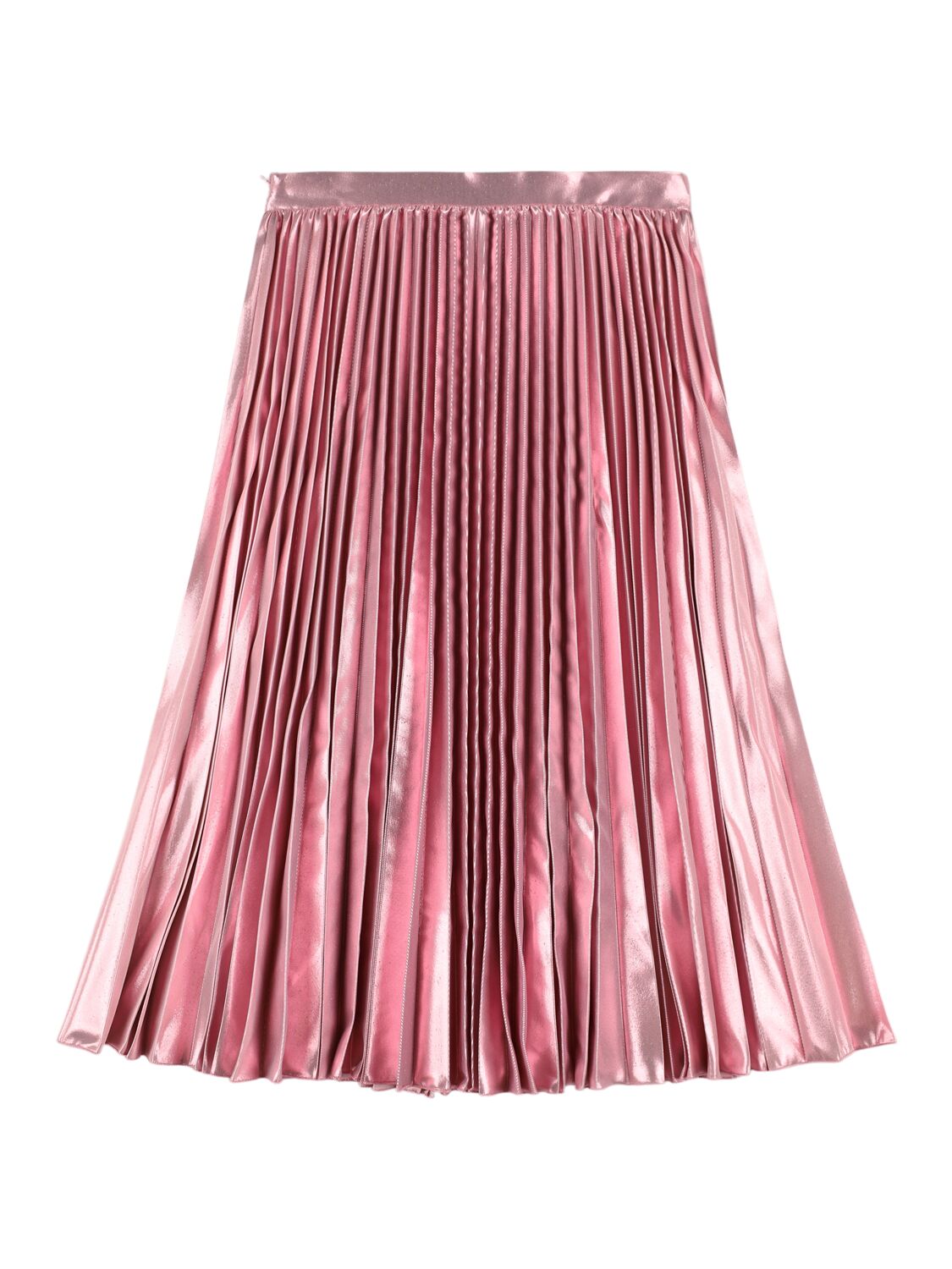 Shop Versace Poly Blend Twill Maxi Skirt In Pink