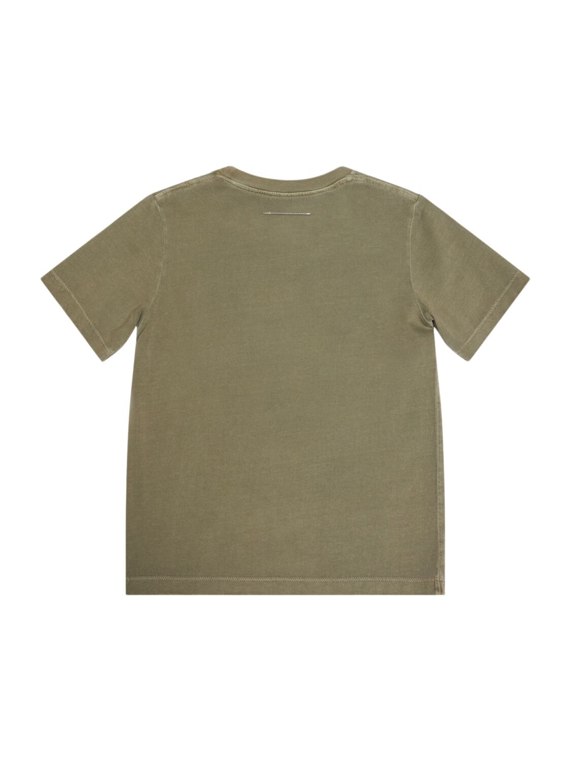 Shop Mm6 Maison Margiela Printed Cotton Jersey T-shirt In Green