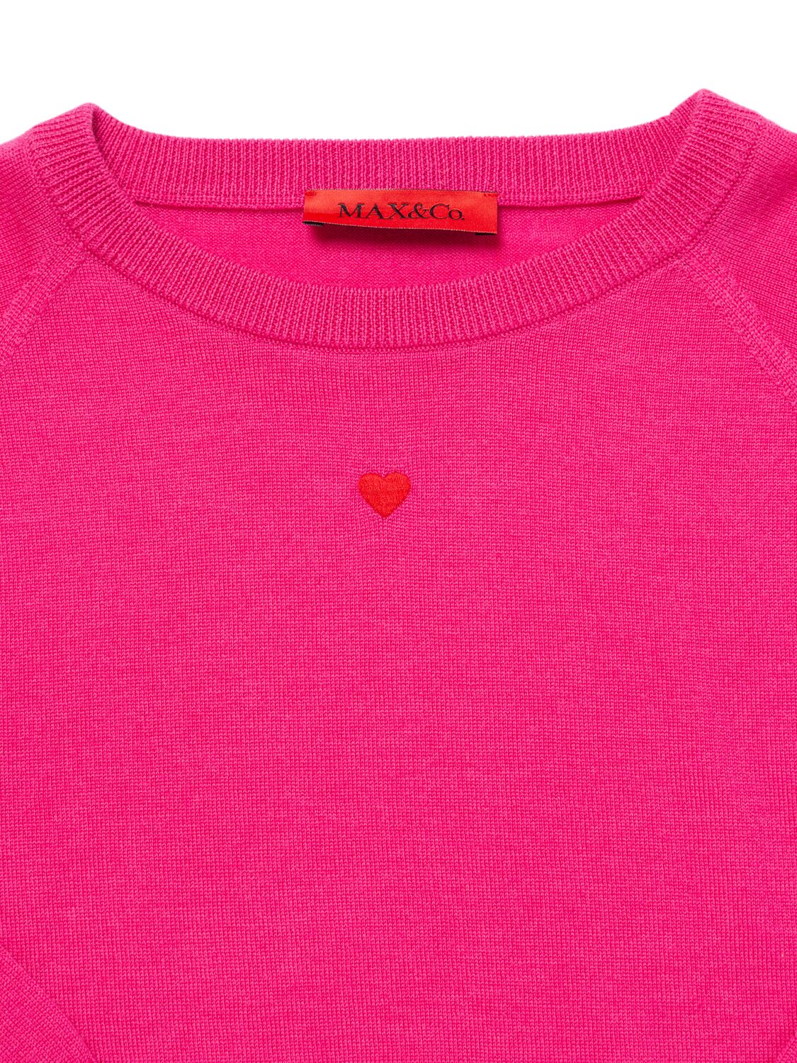 Max & Co Wool Knit Sweater In Fuchsia