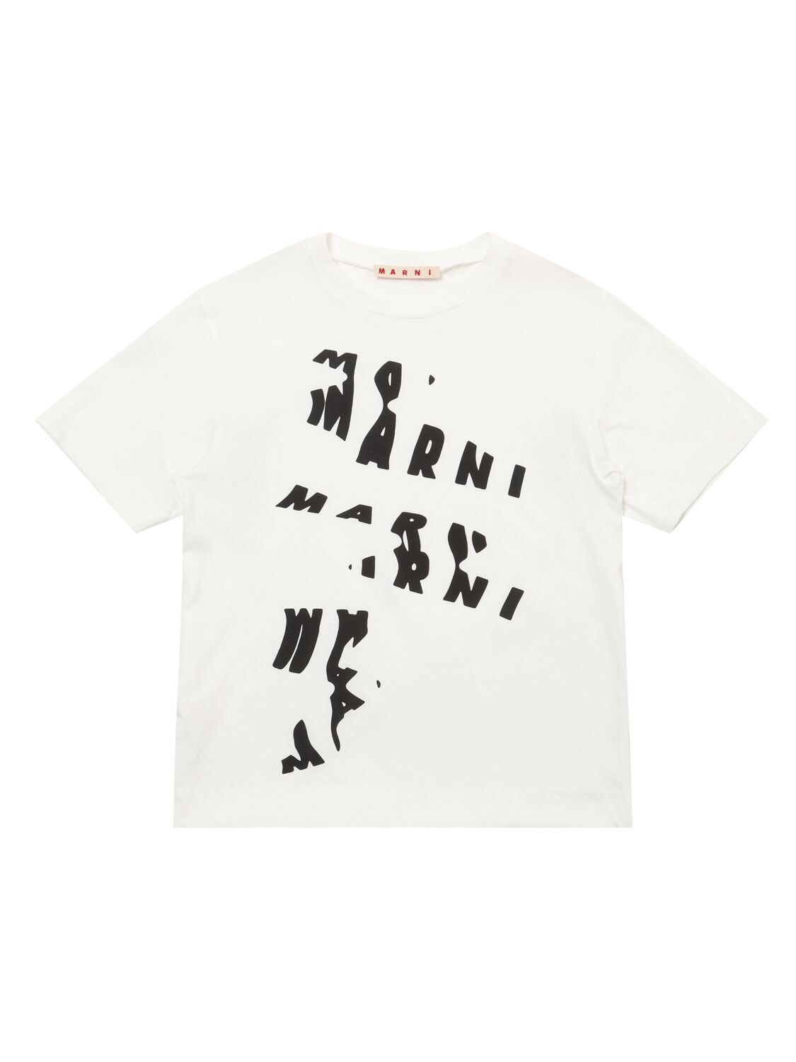 Marni Junior Printed Cotton Jersey T-shirt In White