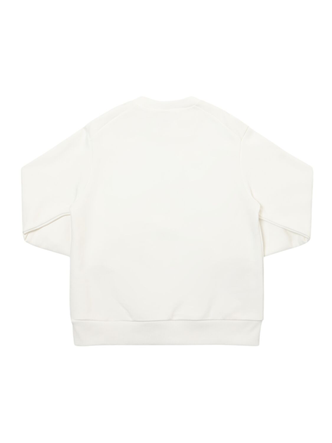 Shop Marni Junior Cotton Crewneck Sweatshirt W/logo In White