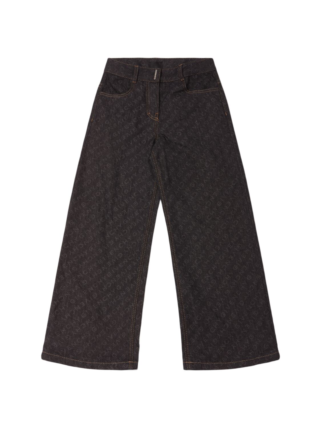 Givenchy All Over Logo Denim Jeans In Blue
