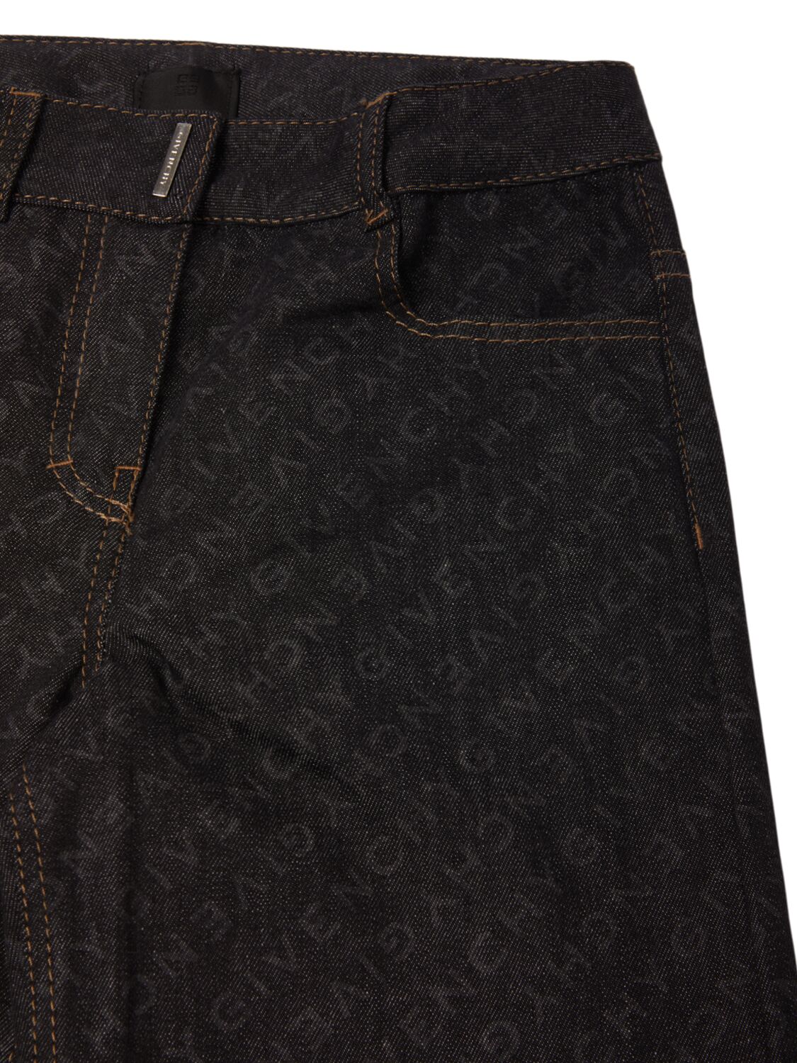 Givenchy All Over Logo Denim Jeans In Blue