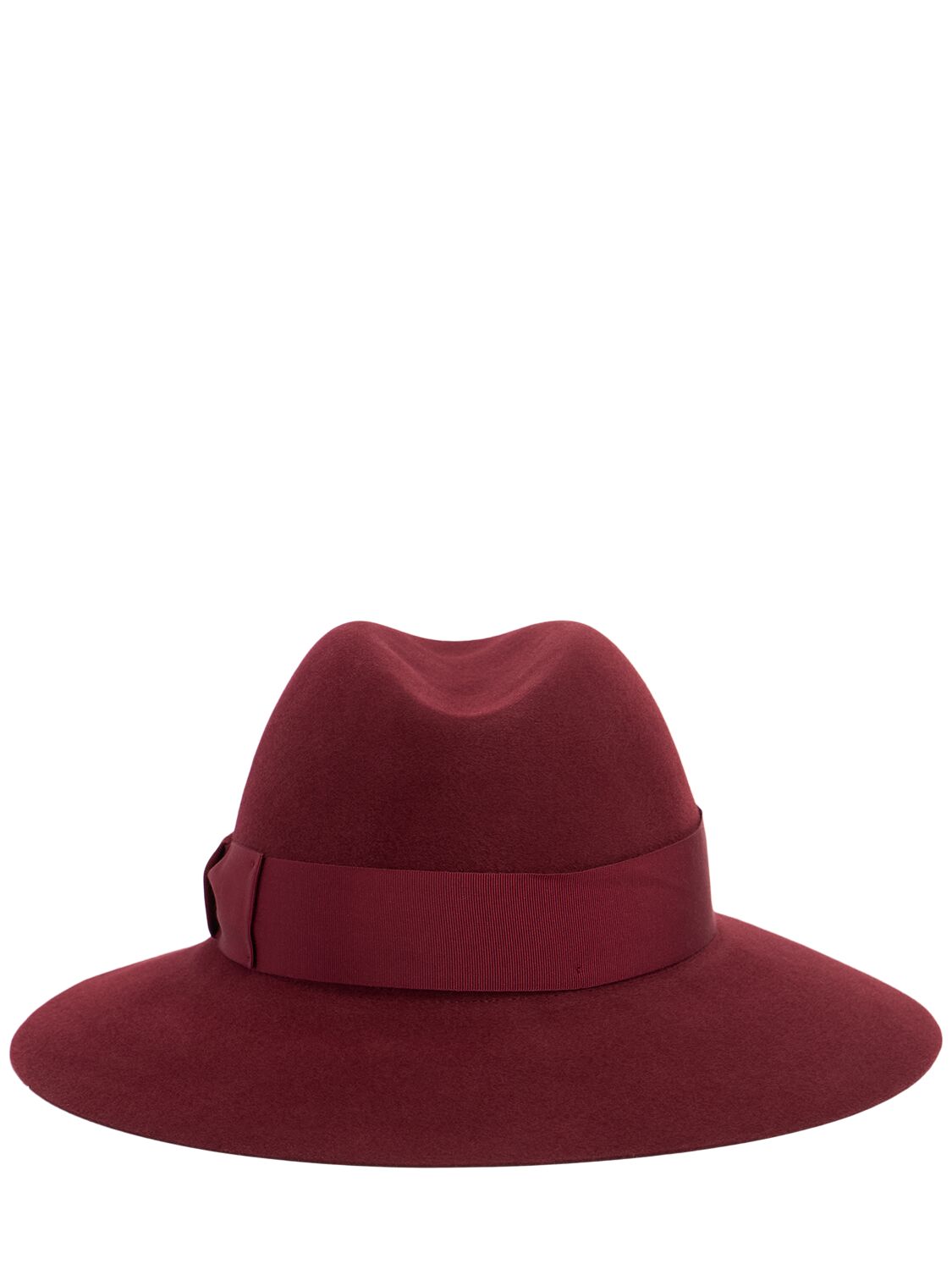 Borsalino Claudette Felt Hat In Burgundy