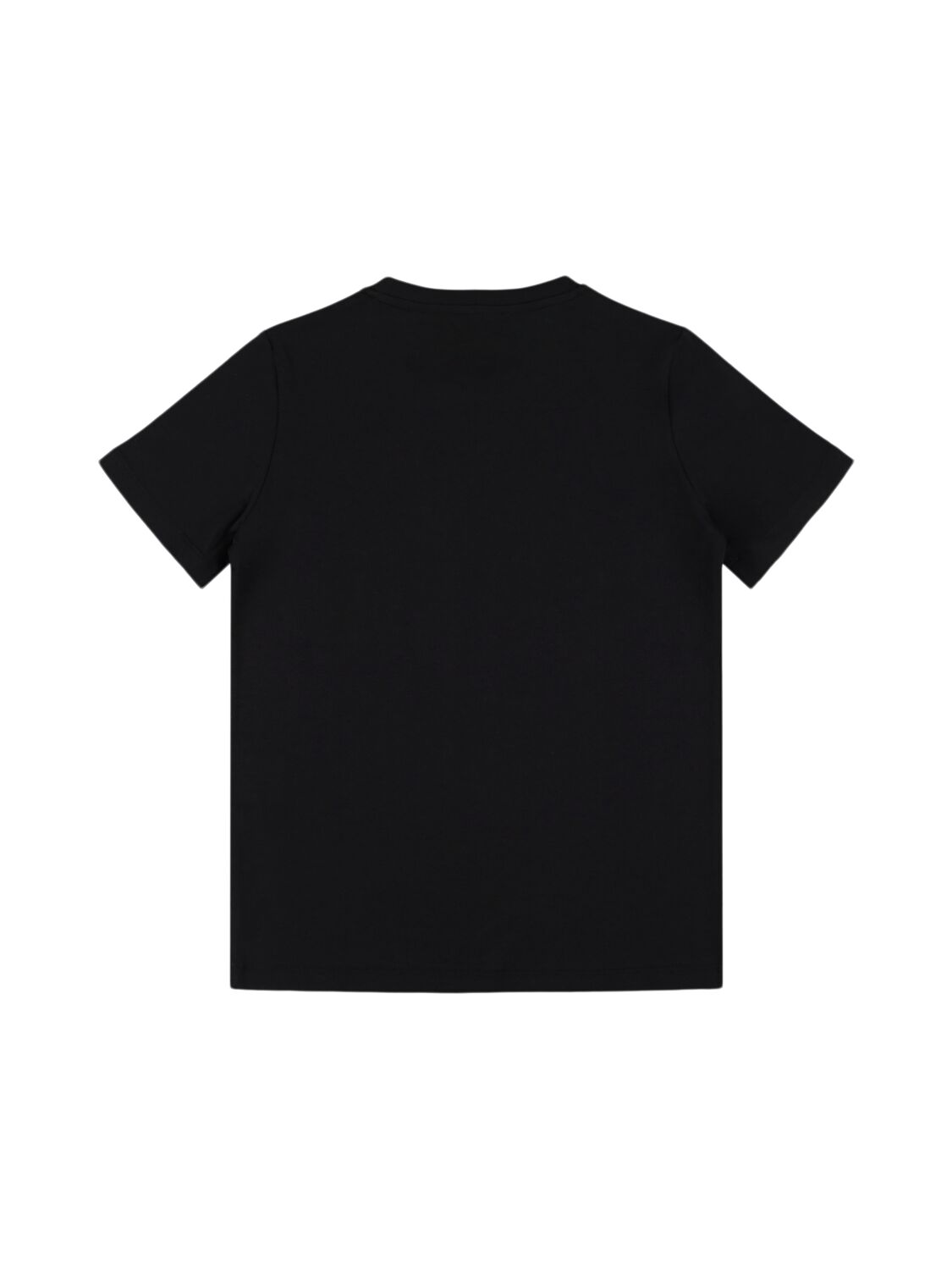 Shop Versace Printed Logo Cotton Jersey T-shirt In Black