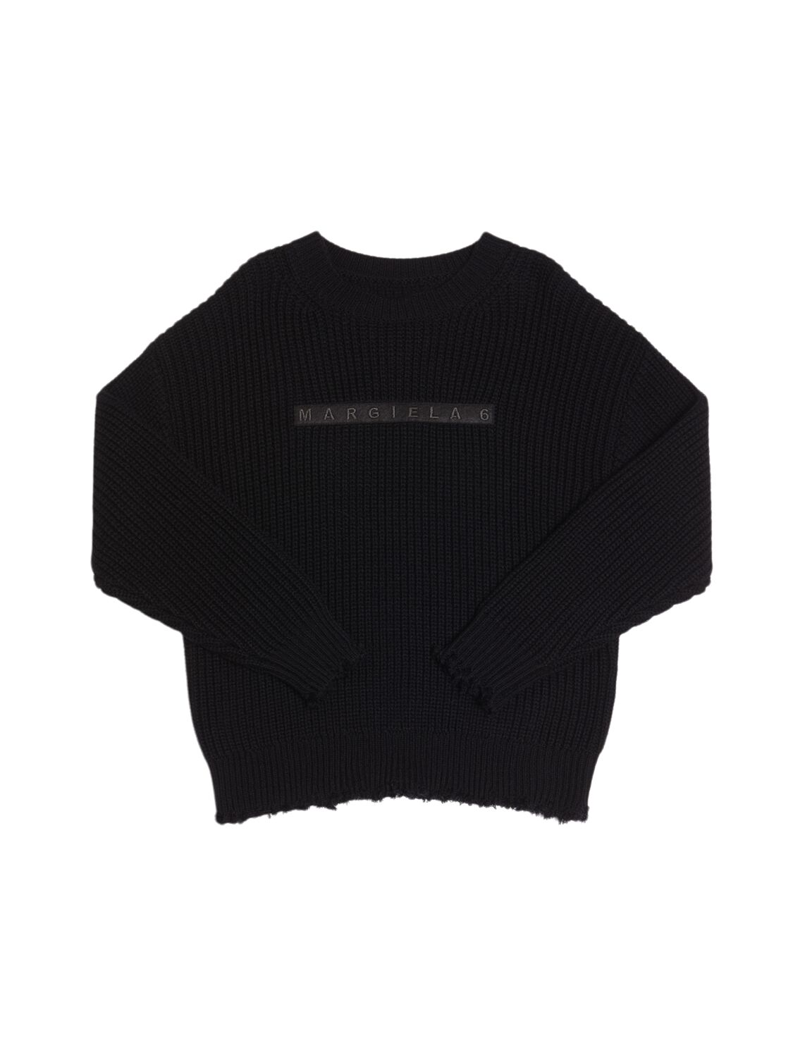 Mm6 Maison Margiela Wool Blend Sweater In Black