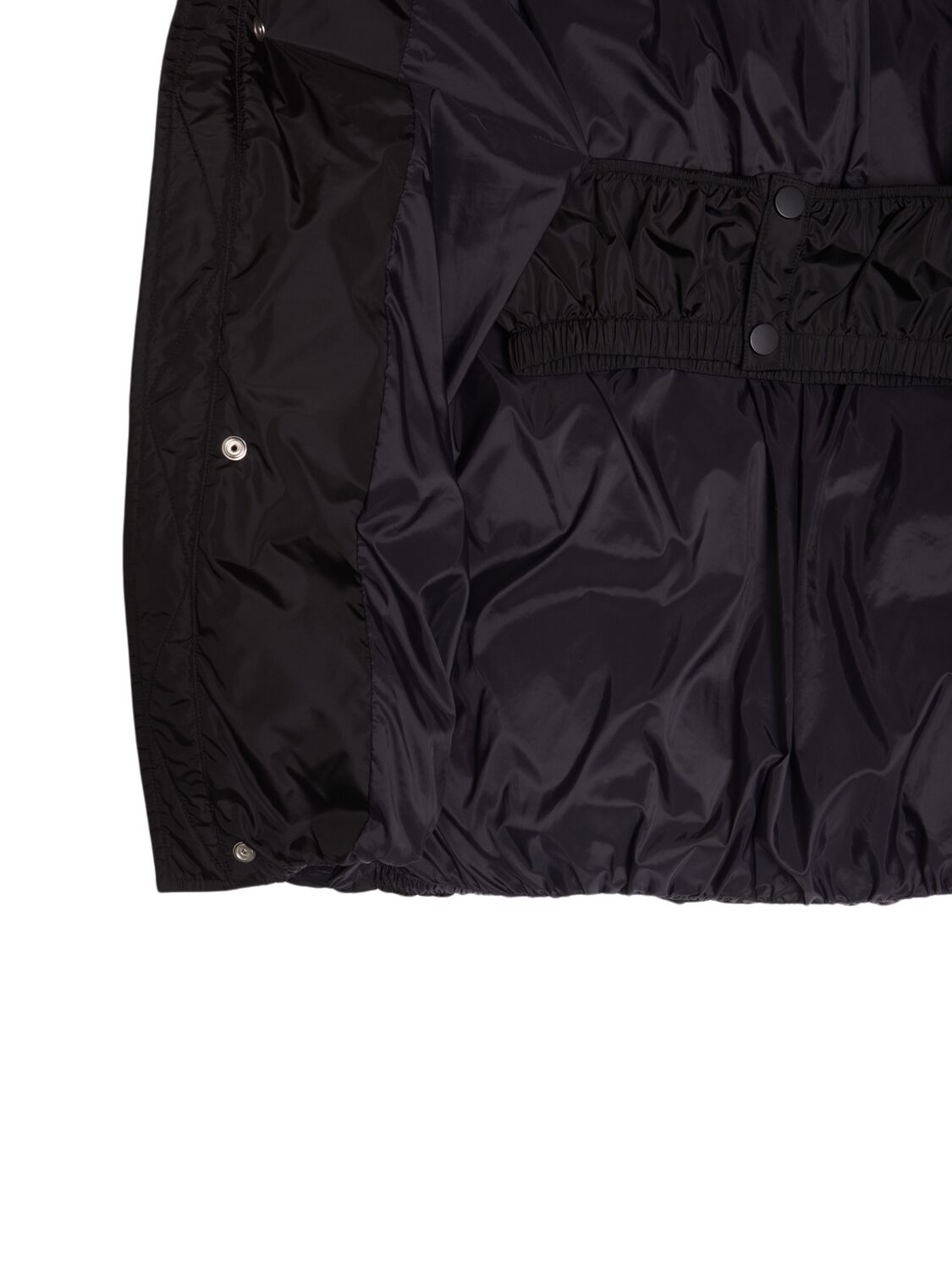 Mm6 Maison Margiela Colorblock Nylon Puffer Jacket In Black/green
