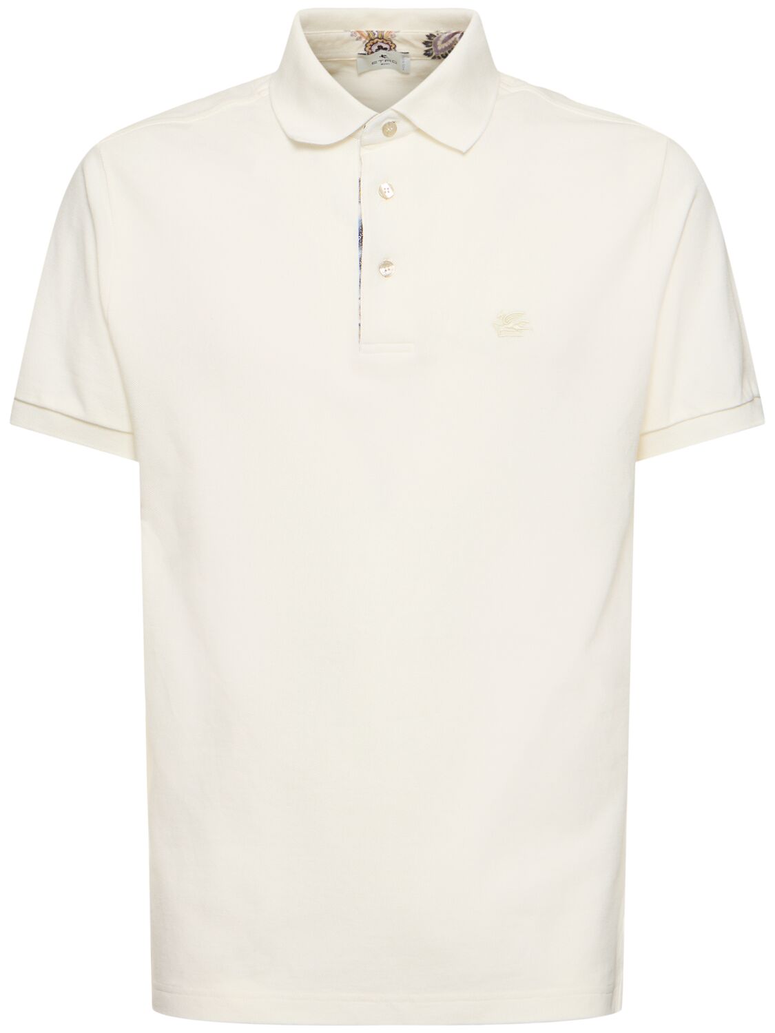 Etro Cotton Polo In 自然白色