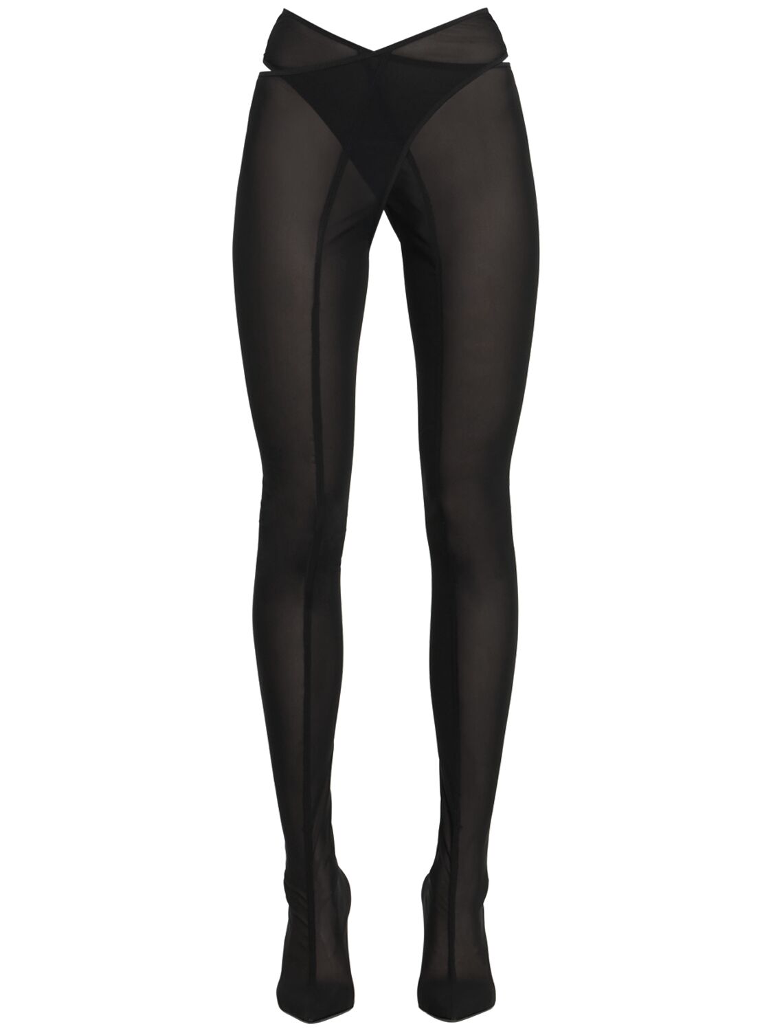105mm Cheopissima Nylon Thigh High Boots