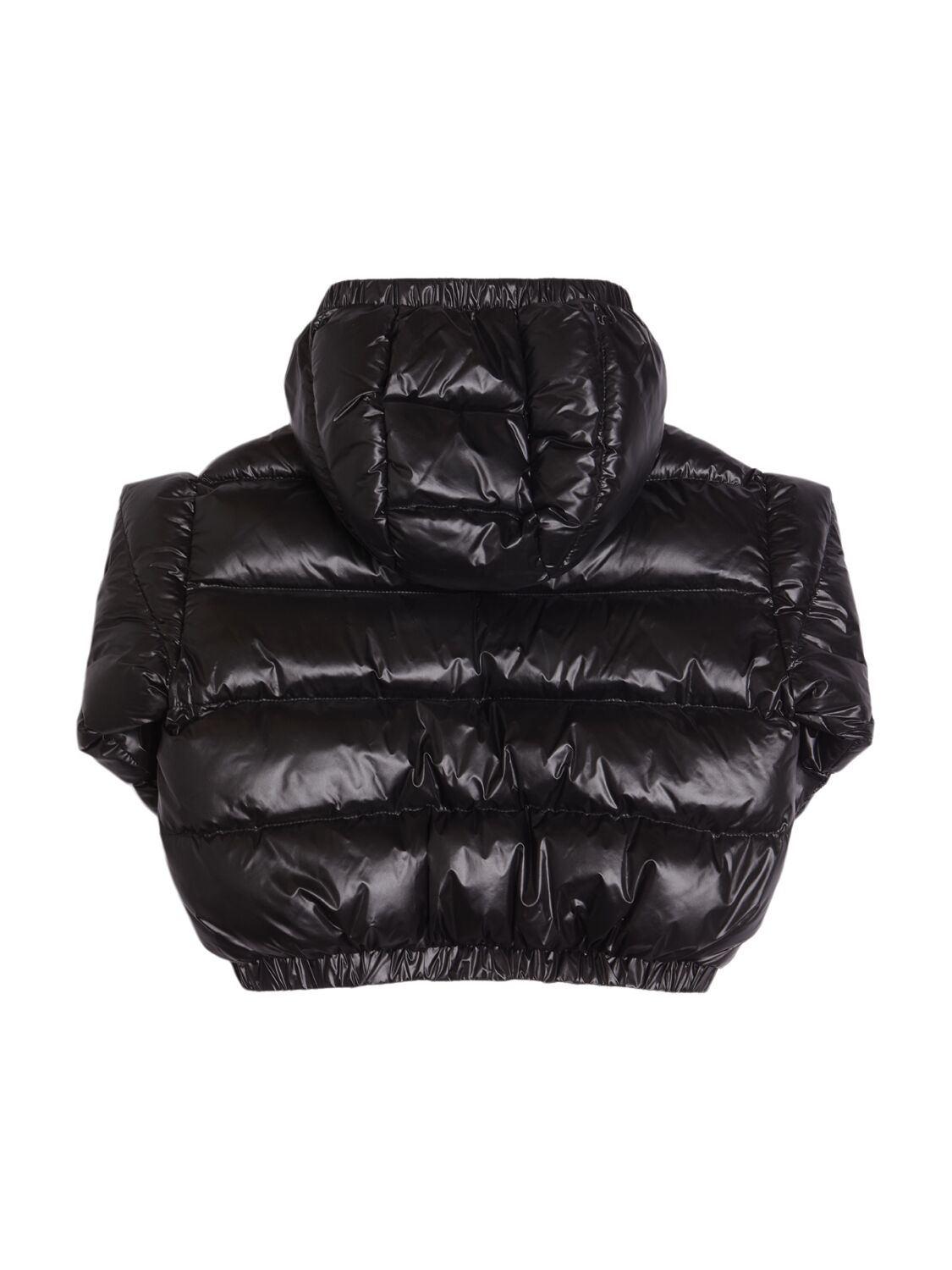 Shop N°21 Hooded Nylon Puffer Jacket In Black