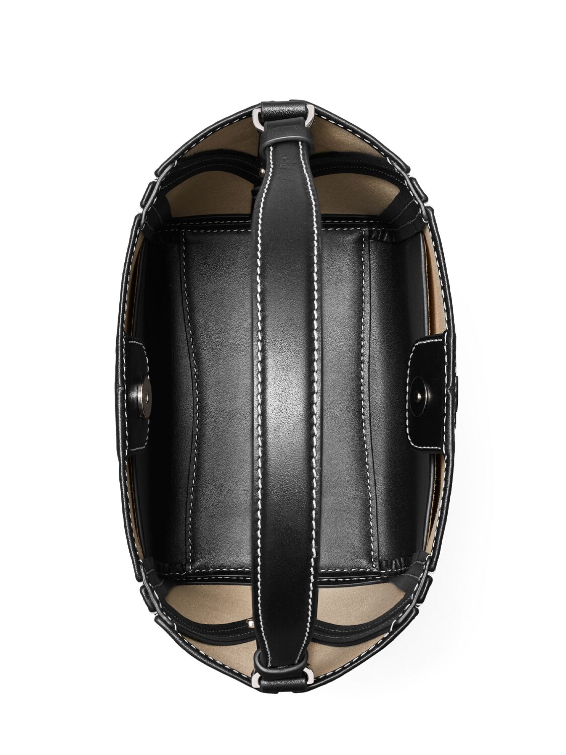 TORY BURCH SMALL MCGRAW CANVAS BUCKET BAG