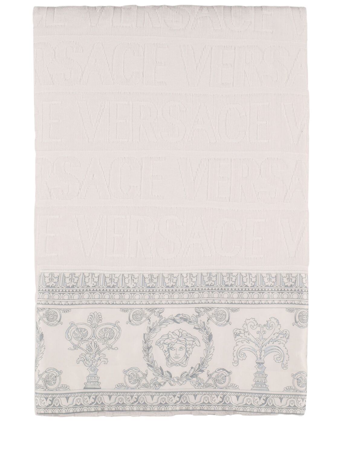 Versace Set Of 5 Barocco Towels In White