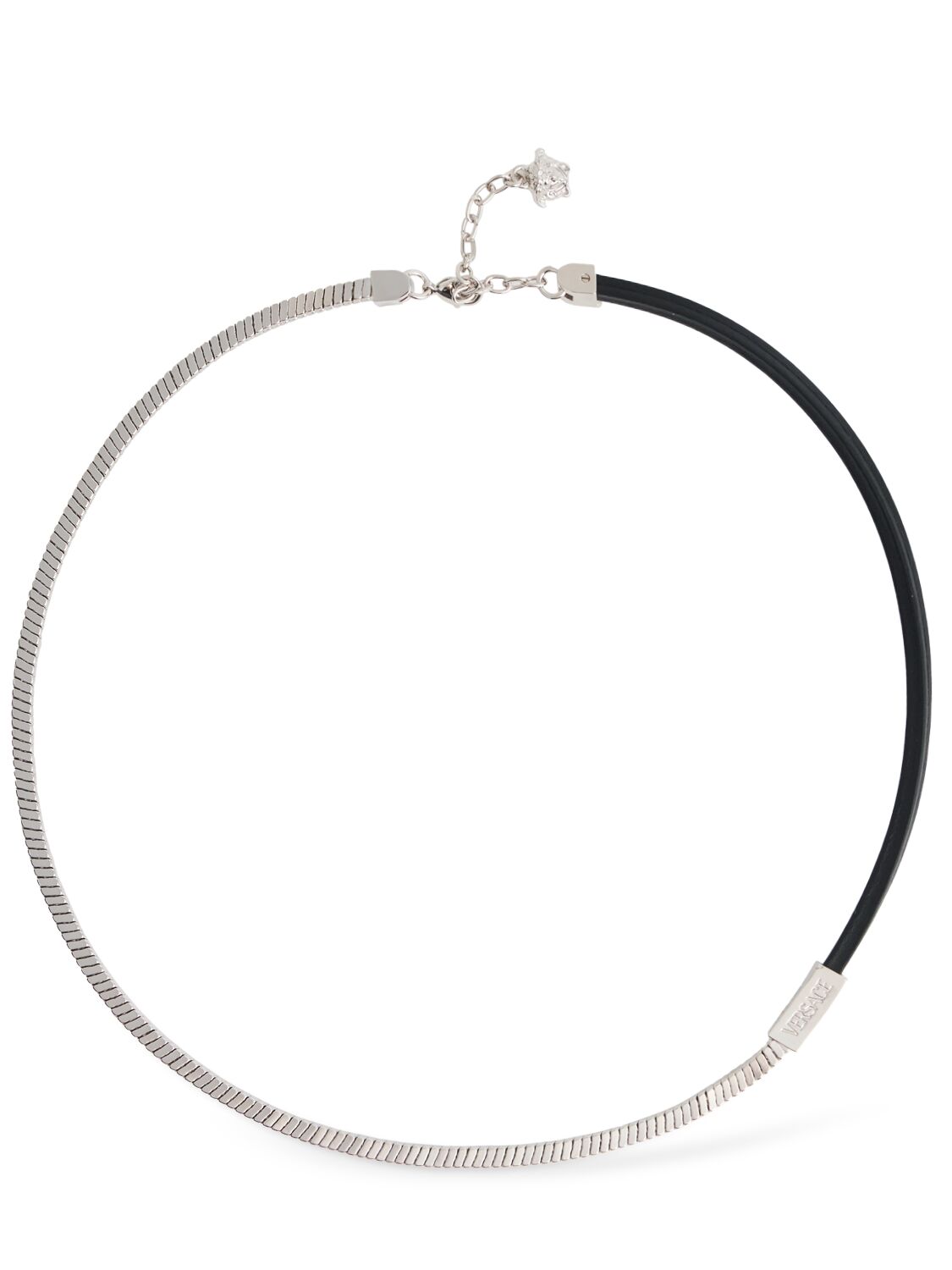 Versace Medusa Logo Necklace In Silver