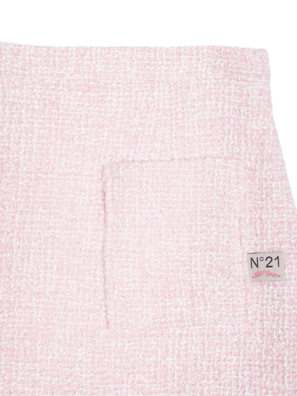 Shop N°21 Wool Blend Bouclé Skirt In Pink