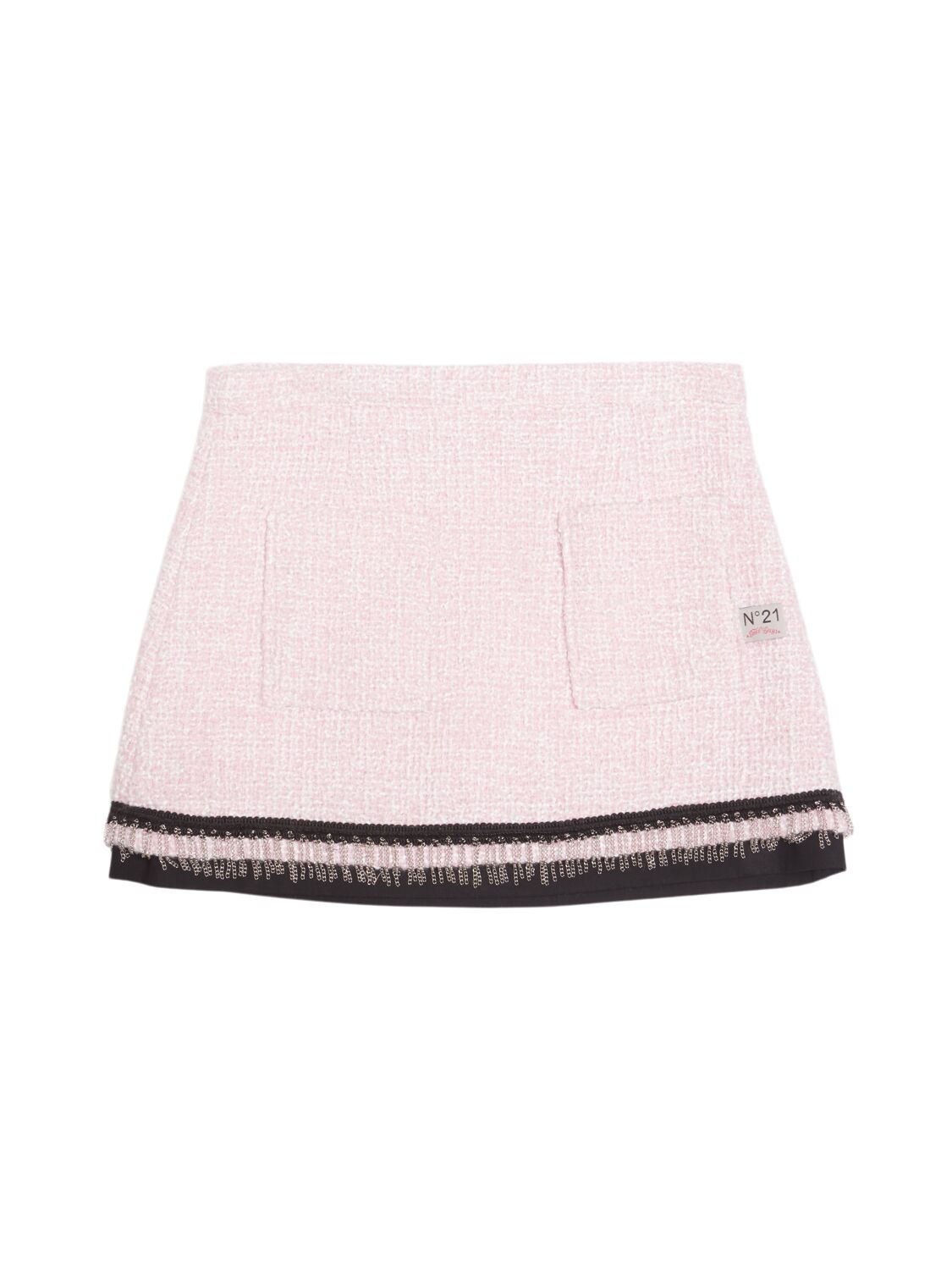 N°21 Wool Blend Bouclé Skirt In Pink