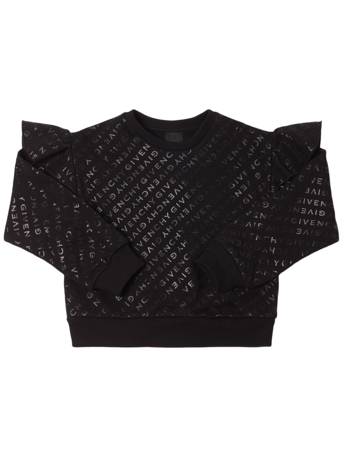 Givenchy Cotton Blend Crewneck Sweatshirt In Black