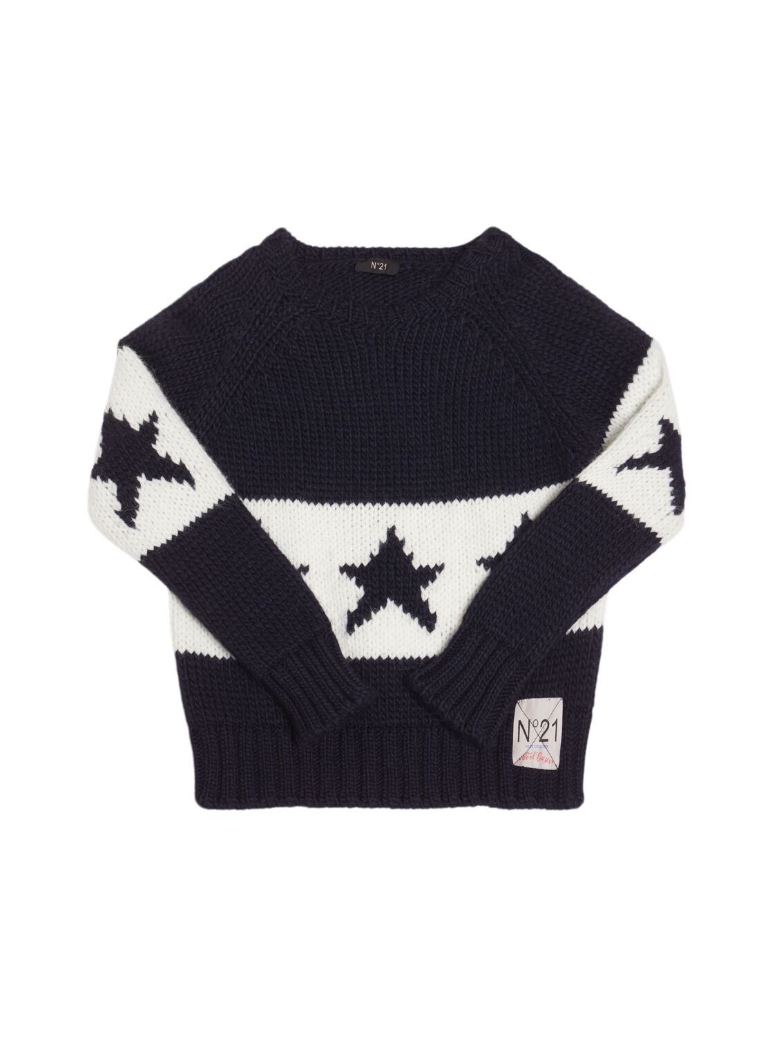 N°21 Wool Blend Knit Sweater In Blue