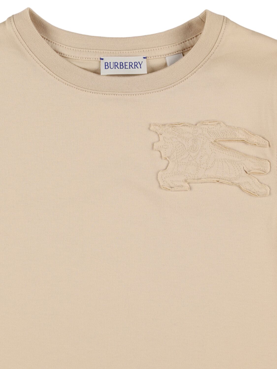 Shop Burberry Cotton Jersey T-shirt In Beige