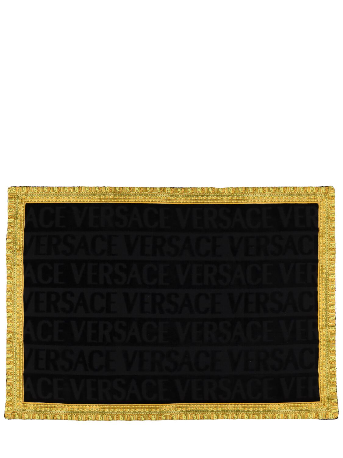 Versace Barocco Bath Mat In 黑色