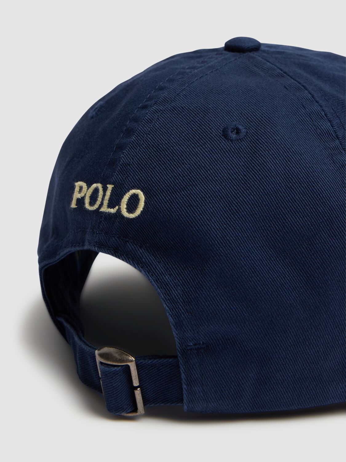 Shop Polo Ralph Lauren Cotton Gabardine Baseball Cap W/logo In Dunkelblau