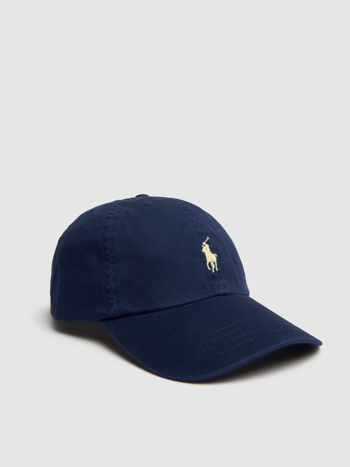 Shop Polo Ralph Lauren Cotton Gabardine Baseball Cap W/logo In Dunkelblau