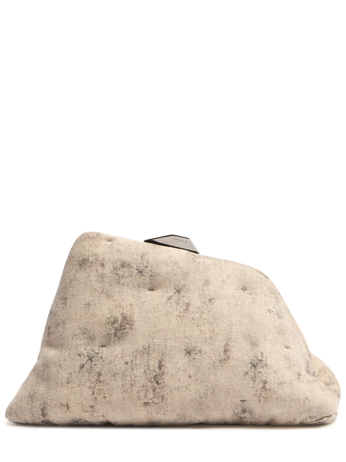 Attico Day Off Canvas Clutch In Sand Melange