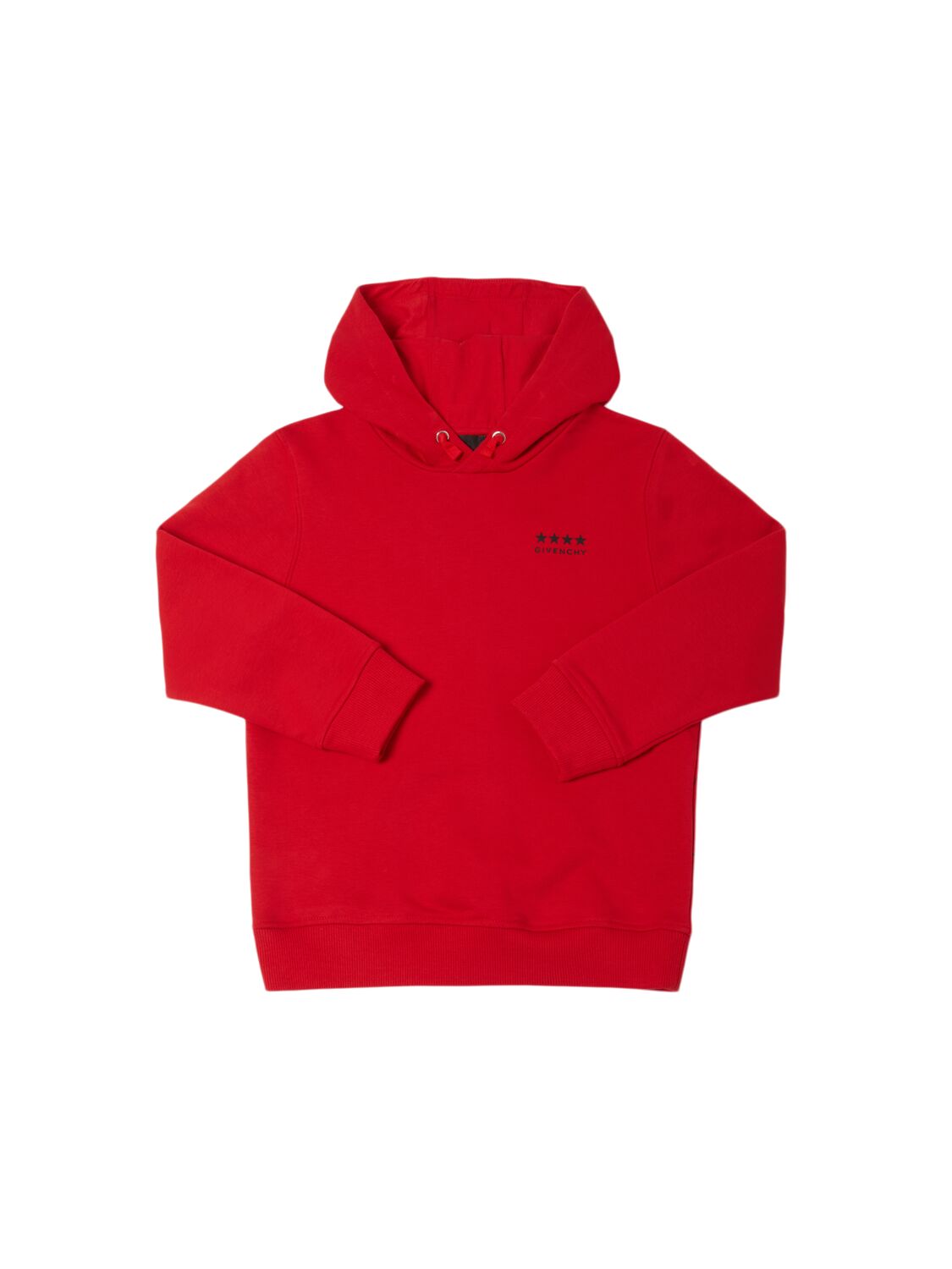 Givenchy Cotton Blend Hooded Sweatshirt In Red
