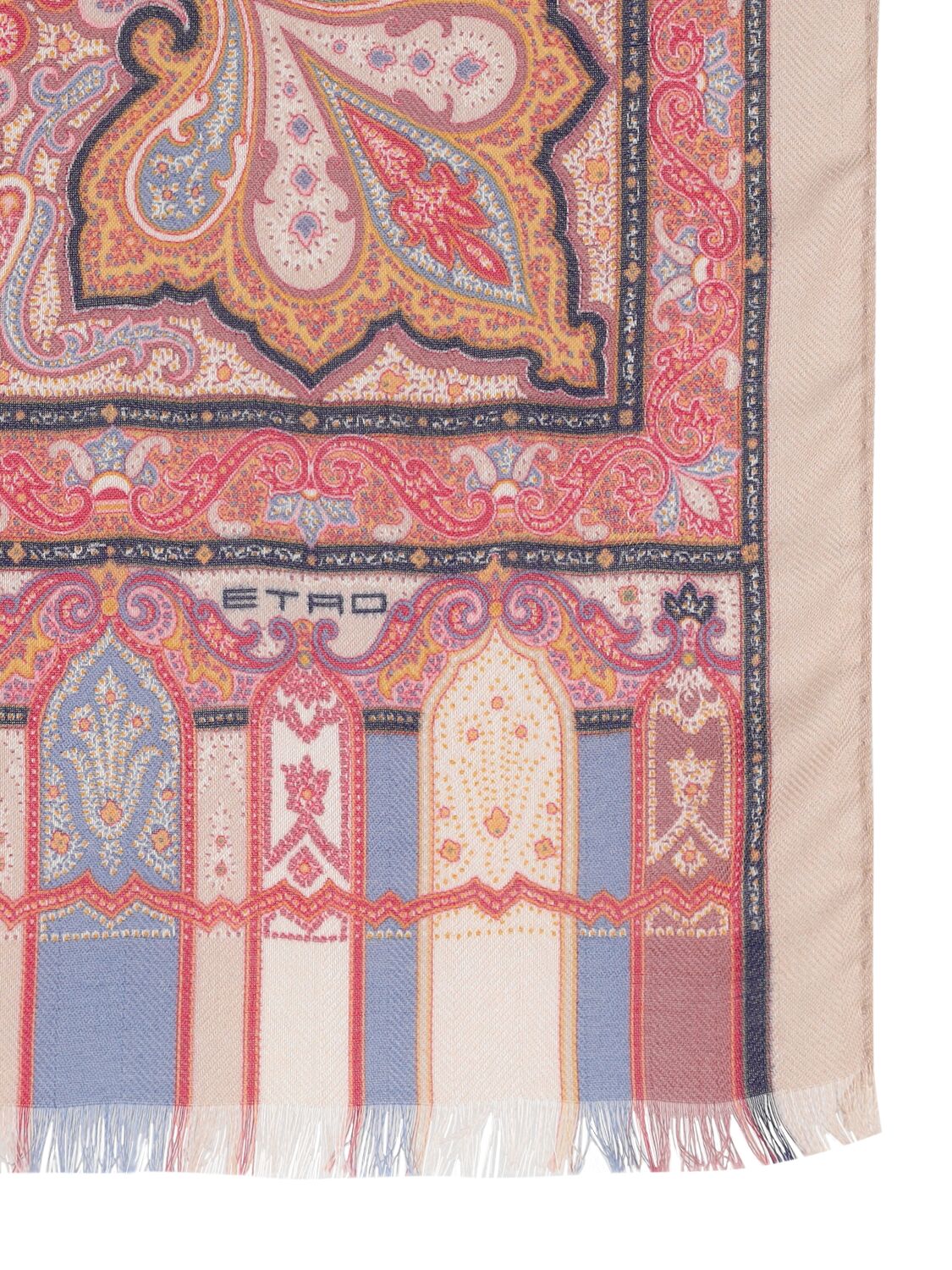 Shop Etro Printed Cashmere & Silk Scarf In 多色