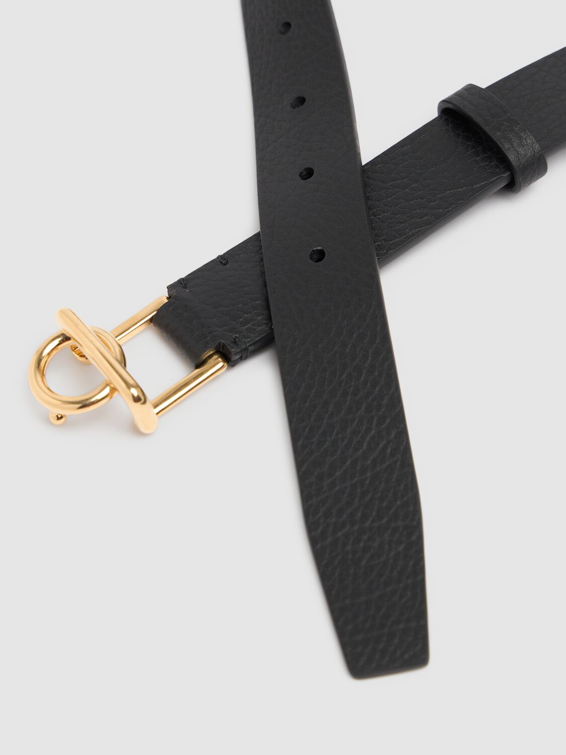 Shop Burberry 25mm Rocking Leather Belt In Schwarz