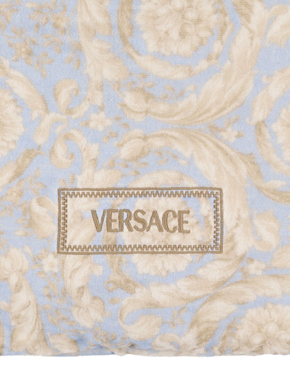 Shop Versace Logo Printed Tote Bag In 多色