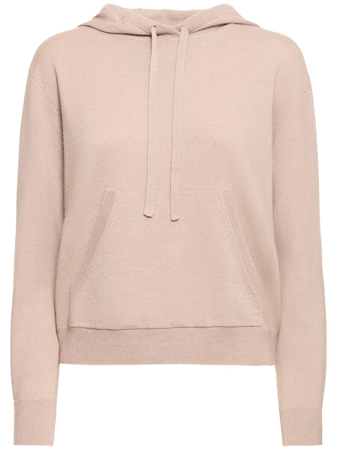 Max Mara Tenente Hooded Wool & Cashmere Sweater In Taupe