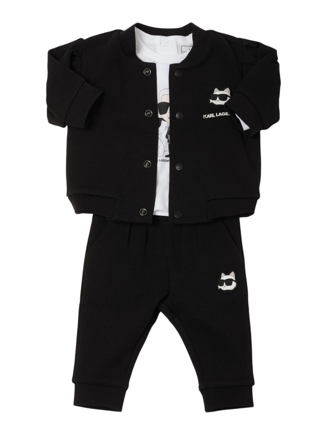 Karl Lagerfeld Jersey T-shirt, Sweatshirt & Sweatpants In Black