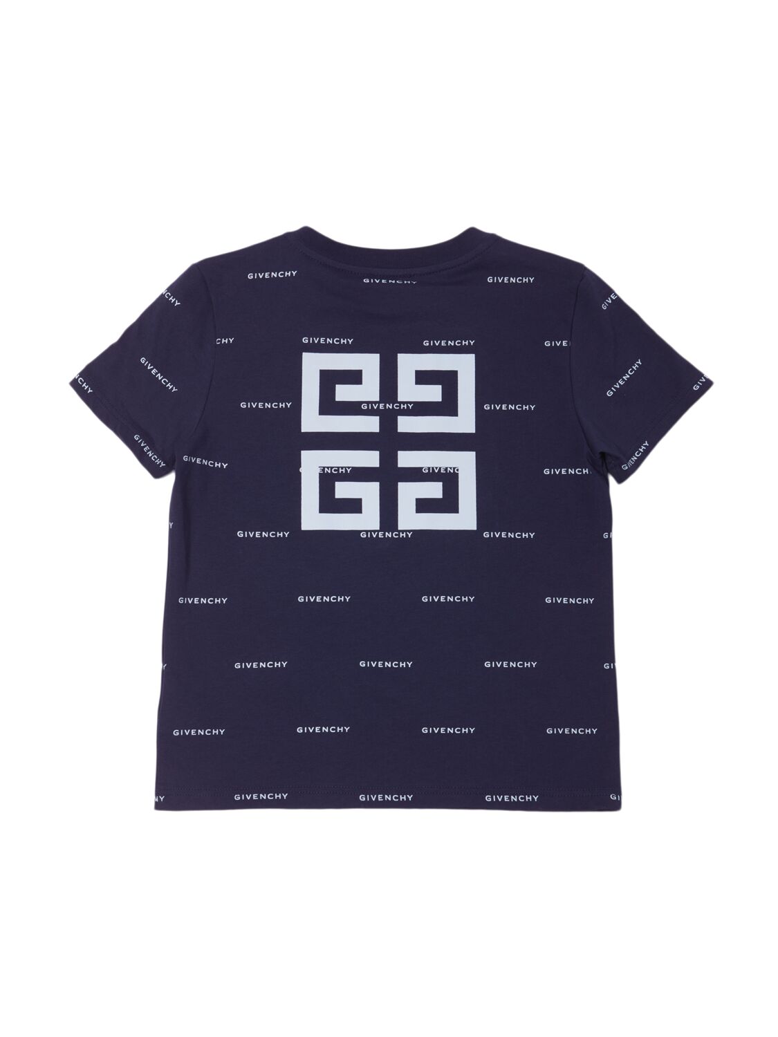 Givenchy Printed Cotton Jersey T-shirt In Dark Blue